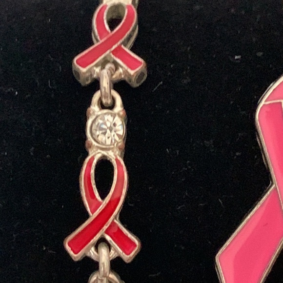 Breast cancer awareness set of 2 bracelets - Picture 2 of 4
